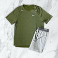 Ensemble Nike running vert / blanc